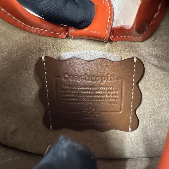 Coach Mini Ergo Bag In Crinkle Patent Coachtopia leather Rainbow CQ832 NWT - Picture 11 of 11